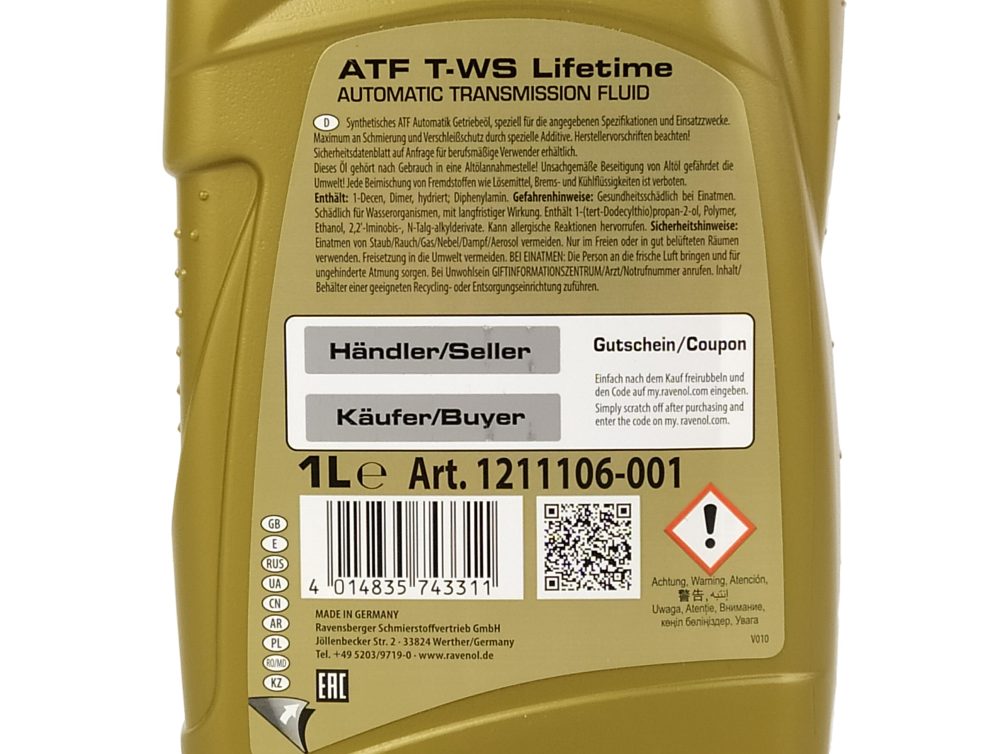 RAVENOL ATF T-WS 1L